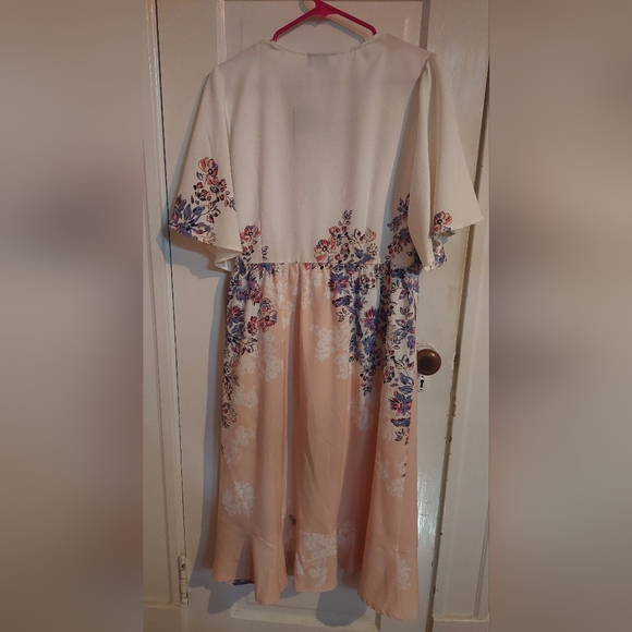 KAARI blue 1X Wrap dress - Picture 4 of 4